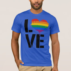 T-SHIRT LGBTQ LOVE COEUR
