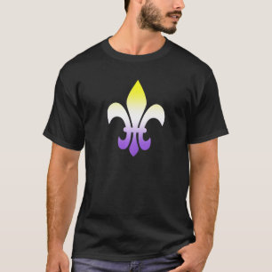 T-shirt LGBTQ non binaire Fleur de Lis Nouvelle-Orléans Ma