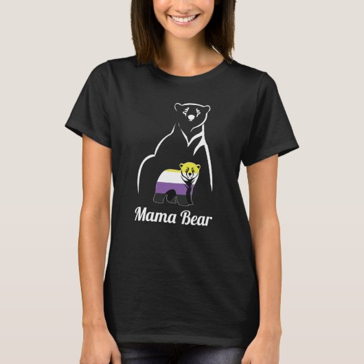 T-shirt LGBTQ Non-Binary Mama Bear LGBT Non-Binary Pride (Devant)