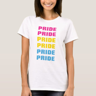 T-shirt LGBTQ Pansexual Pride texte répété personnalisable