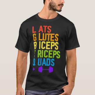 T-shirt LGBTQ Poids Lats Glutes Biceps Triceps Qua