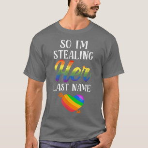 T-shirt LGBTQ Pride Matching Couple Rainbow Bi Engagement