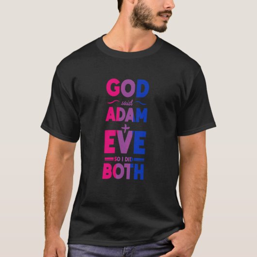 T-shirt Lgbtq Pride Mois Adam & Eva Bisexual (Devant)