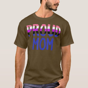 T-shirt LGBTQ Pride Mois Genderfluide Fier Maman Human Rig