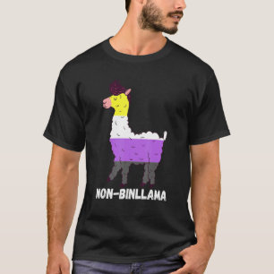 T-shirt LGBTQ Pride non binaire Llama LGBT Drapeau non bin
