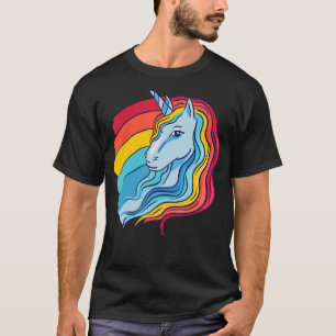 T-shirt Lgbtq Pride Retro Rainbow Unicorn