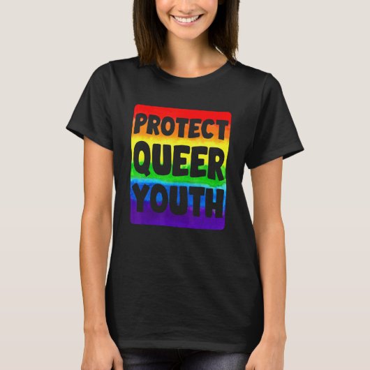 T-shirt Lgbtq Protect Queer Youth Gay pride Mois Rainbow (Devant)