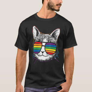 T-shirt Lgbtq Purride Ally Gay pride Rainbow Drapeau Chat