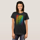 T-shirt Lgbtq++ Rainbow Gay pride Texte Fade Graphique (Devant entier)