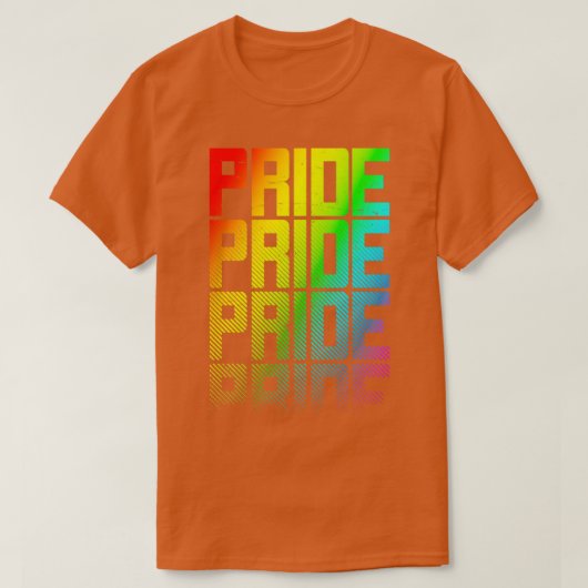 T-shirt LGBTQ Rainbow Gay pride texte fond graphique (Design devant)