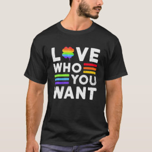 T-shirt LGBTQ Rainbow Shamrock Aimer Qui Vous Voulez Gay S