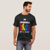 T-shirt Lgbtq Rainbow Transgender Flag Be Yourself They'Ll (Devant entier)
