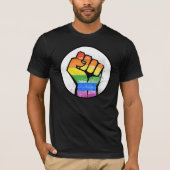 T-SHIRT LGBTQ RÉSISTENT AU POING (Devant)