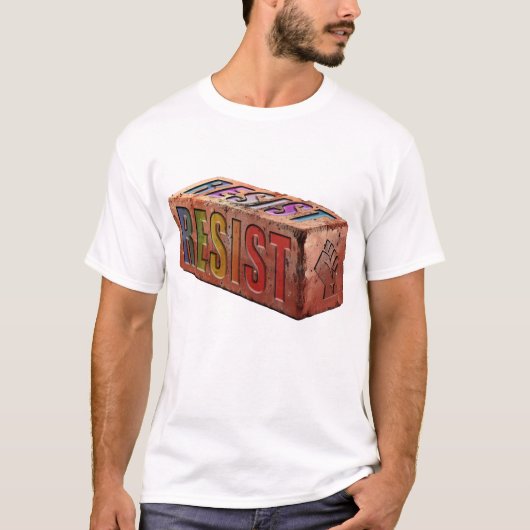 T-shirt LGBTQ+ "RESISTER" Brick (Devant)