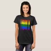 T-shirt LGBTQ Retro Toronto Canada Pride Skyline (Devant entier)