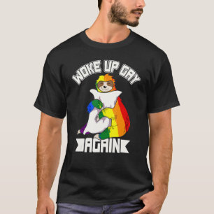 T-shirt Lgbtq S'Est Réveillé Gay À Nouveau Sloth