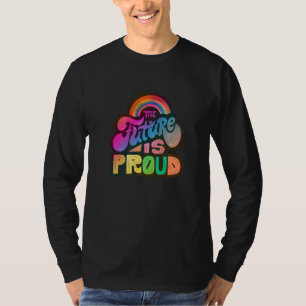 T-shirt Lgbtq+ Soutien L'Avenir Est Fierté À mi-teinte