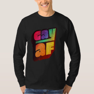 T-shirt Lgbtq+ Support Gay Af Halftone Edition