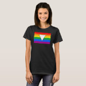 T-shirt LGBTQ+ Triangle et Rainbow Pride (Devant entier)
