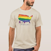 T-shirt LGBTQ+ US Fier AF (Devant)