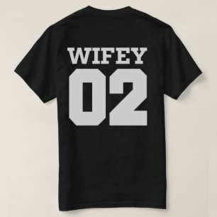 T-shirt LGBTQ Wifey 02 Jersey Bride Lesbienne Mariage