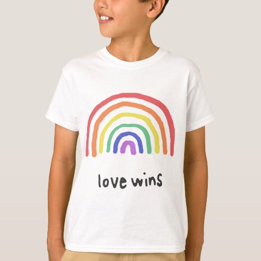 T-shirt LGBTQA+ PRIDE [L'amour gagne] (Devant)
