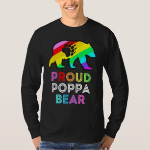 T-shirt Lgbtqia Fier Poppa Ours Gay pride Arc-En-Ciel Homm