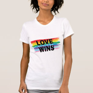 T-shirt LGBTQIA L'amour gagne toujours Rainbow Pride Cool