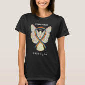 T-shirt LGBTQIA Rainbow Awareness Ribbon Angel Chemise (Devant)