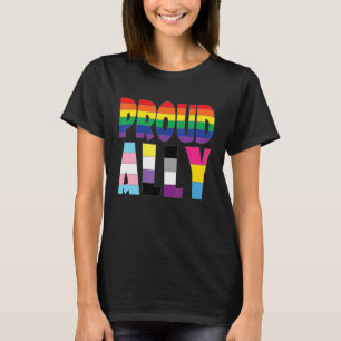 T-shirt Lgbtqia+ Soutien Fière Ally Dans Fierté Drapeau Co