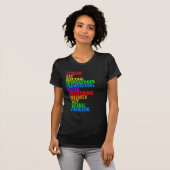 T-shirt LGBTQQIAAP Fierté Diversité Arc-en-ciel Acrostique (Devant entier)