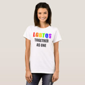 T-shirt LGBTQS ensemble en tant qu'un (Devant entier)