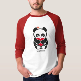 T-shirt L'habillement raglan des hommes de Panda® d'amour