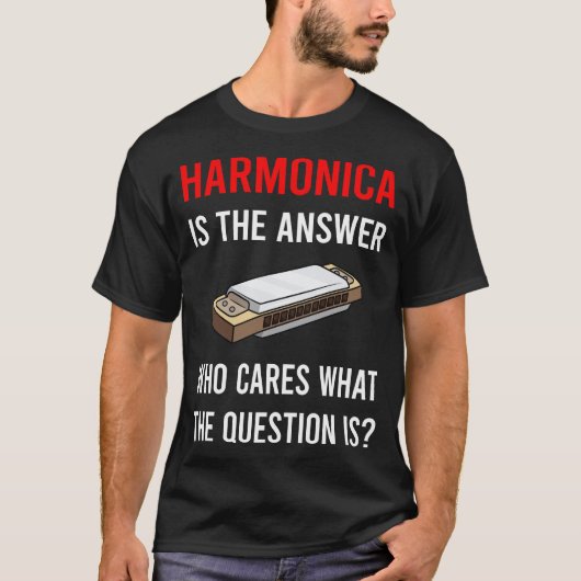 T-shirt L'harmonica à bouche The Answer (Devant)
