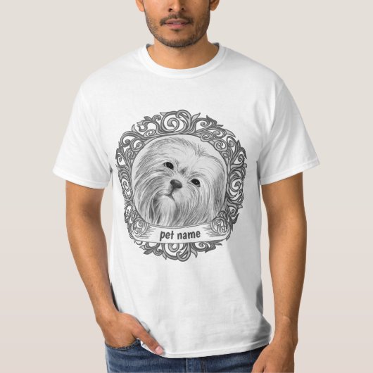 T-shirt Lhasa Apso Souvenir Affectueux  (Devant)