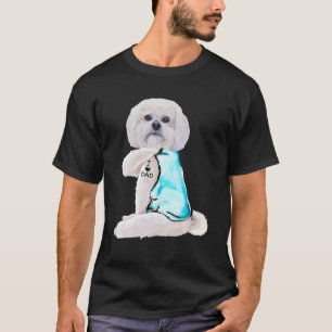 T-shirt Lhasa Apso Tattoos I Love Papa Amoureux des chiens