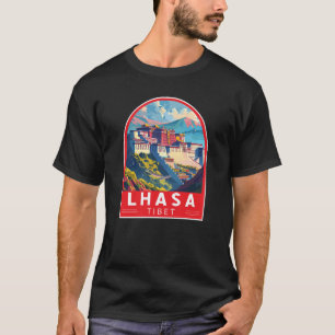T-shirt Lhasa Tibet Voyage Art Vintage
