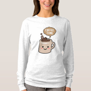 T-shirt l'heure du café drôle kawaii café