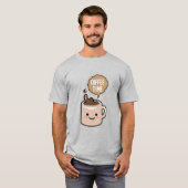 T-shirt l'heure du café drôle kawaii café (Devant entier)