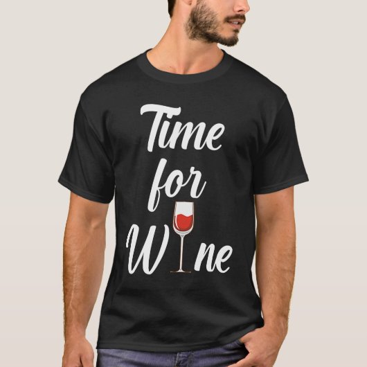 T-shirt L'heure du vin dire vin rouge Vin & Vin Verre ID (Devant)