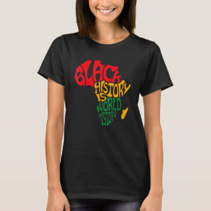 T-shirt L'Histoire Africaine-Américaine Des Noirs Est Mond