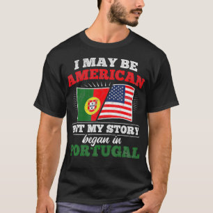 T-shirt L'histoire américaine commence au Portugal portuga