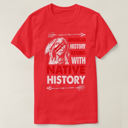 T-shirt L'Histoire Américaine Commence Avec Fière L'Histoi (Design devant)