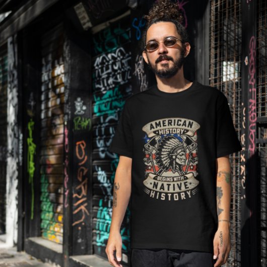 T-shirt L'histoire américaine commence avec l'histoire aut