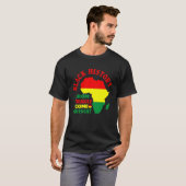 T-shirt L'histoire noire de la lutte vient force BLM Pri (Devant entier)