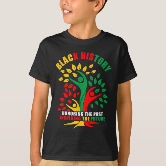 T-shirt L'histoire noire honore le passé inspirant l'aveni (Devant)