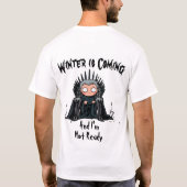 T-shirt L'Hiver Amusant Est À Venir Caricature Conception (Dos)