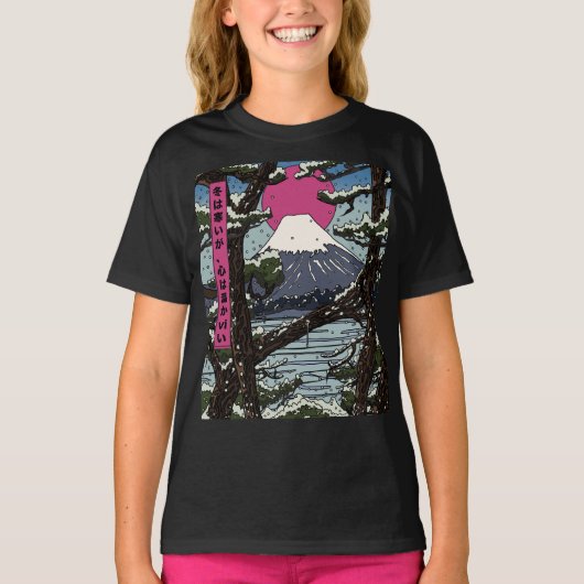 T-shirt L'hiver est froid mais le coeur chaud (Devant)