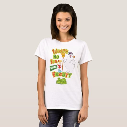 T-shirt L'hiver ne s'amuse pas sans Frosty le Snowman™ (Devant entier)