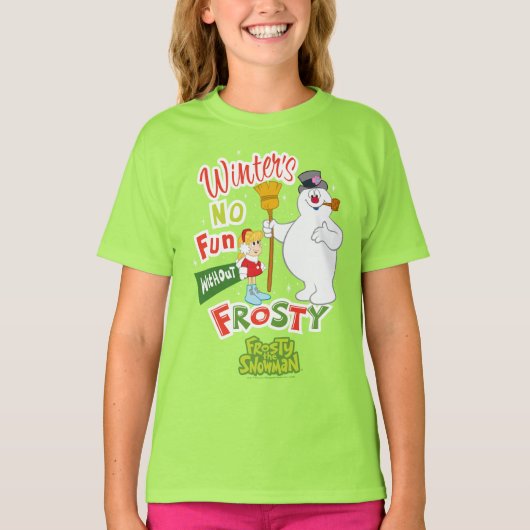 T-shirt L'hiver ne s'amuse pas sans Frosty le Snowman™ (Devant)